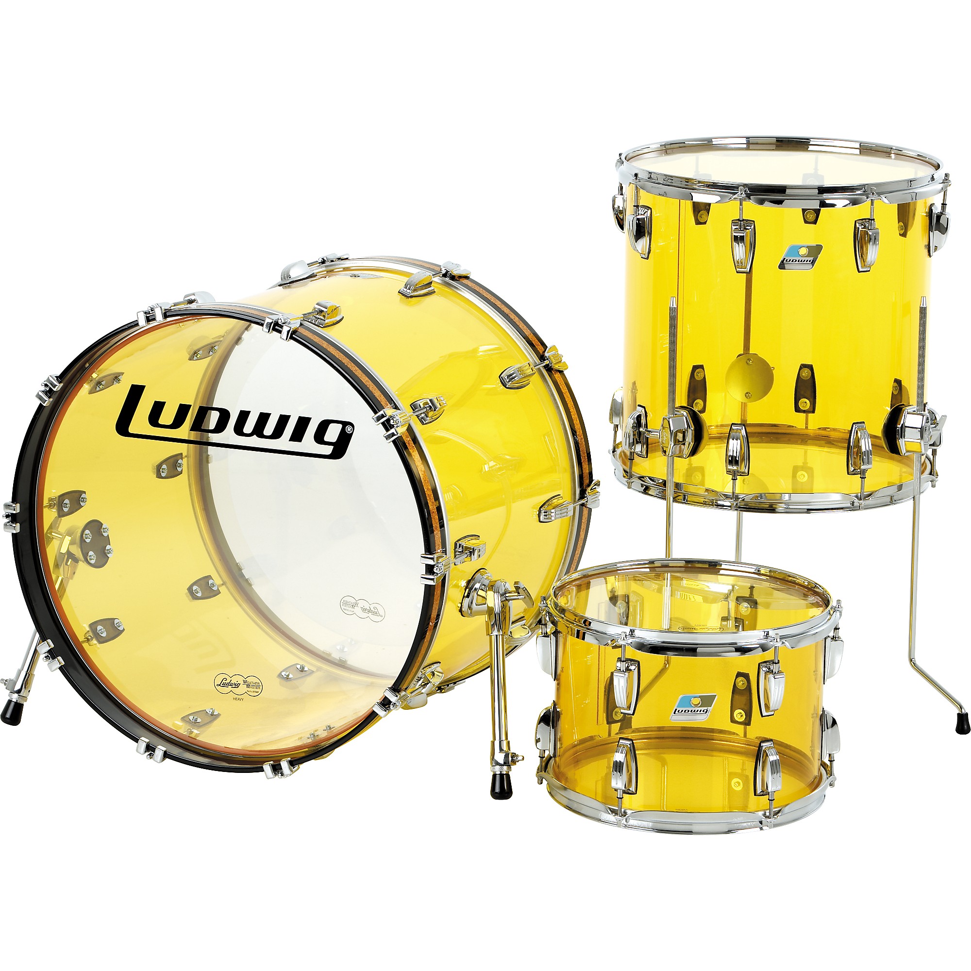 その他 LUDWIG Vistalite Ludwig Vistalite 5pc Zep Drum Set Purple