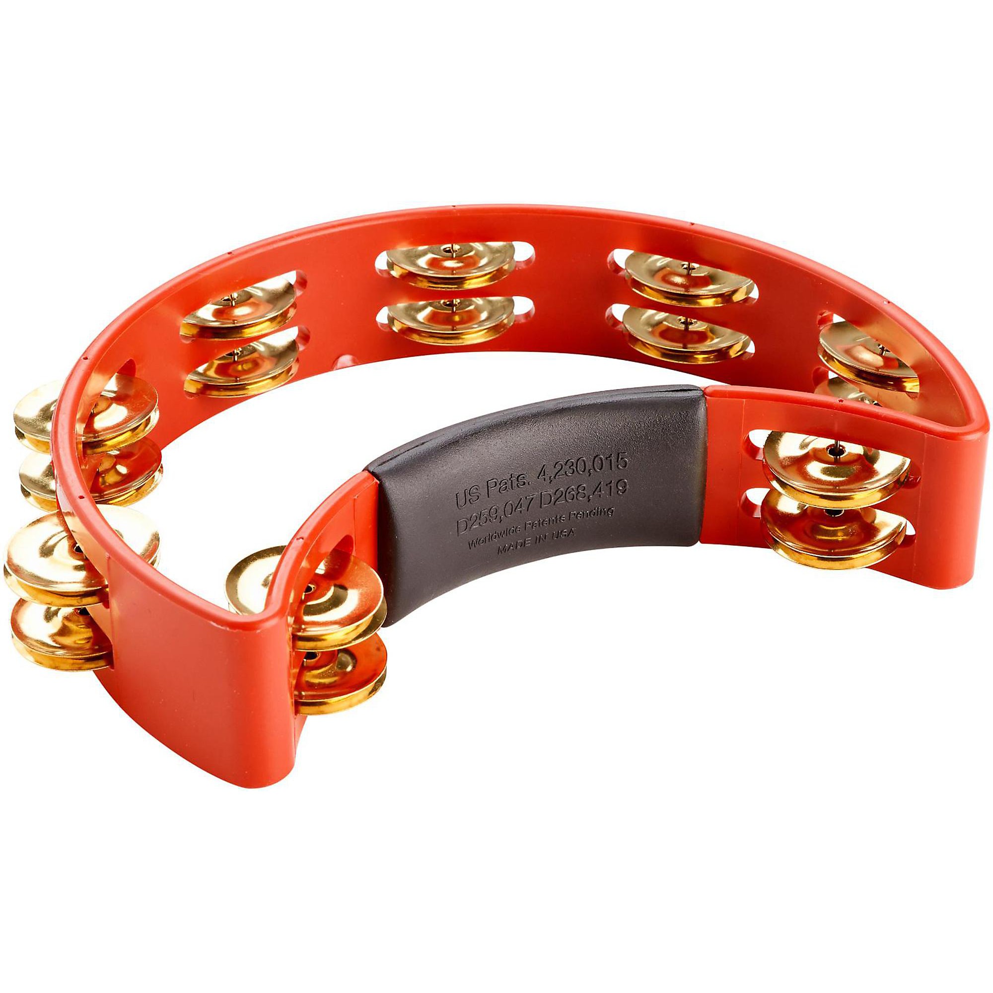 Rhythm Tech Tambourine With Brass Jingles Red 9.5 In | Guitar 