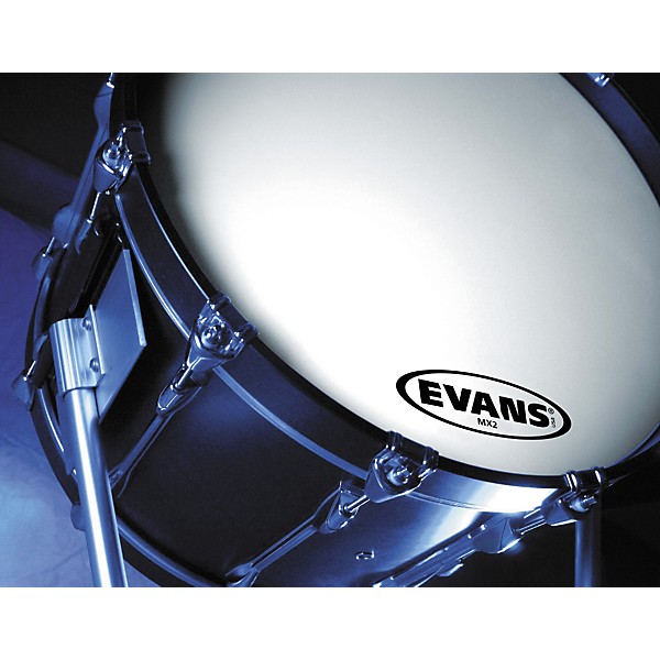 Evans MX2 White Marching Bass Head 18 in.