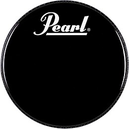 Pearl Logo Front Bass Drum Head Black 22 in.