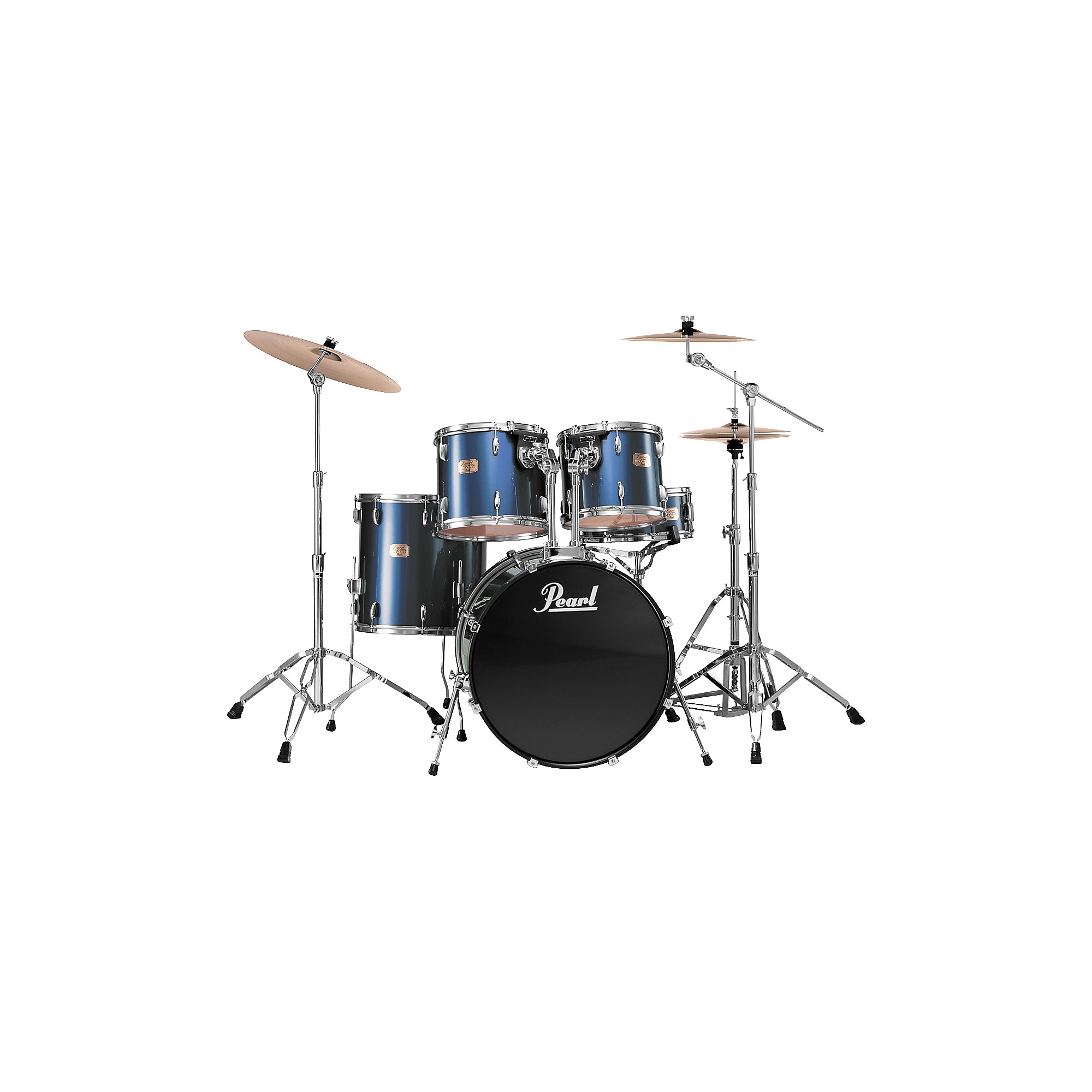 Pearl Export Standard 5-Piece Drum Set Jet Black Chrome Hardware
