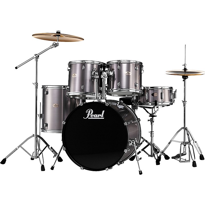 Pearl Forum 5-Piece Standard Drum Set with Hardware Smokey Chrome