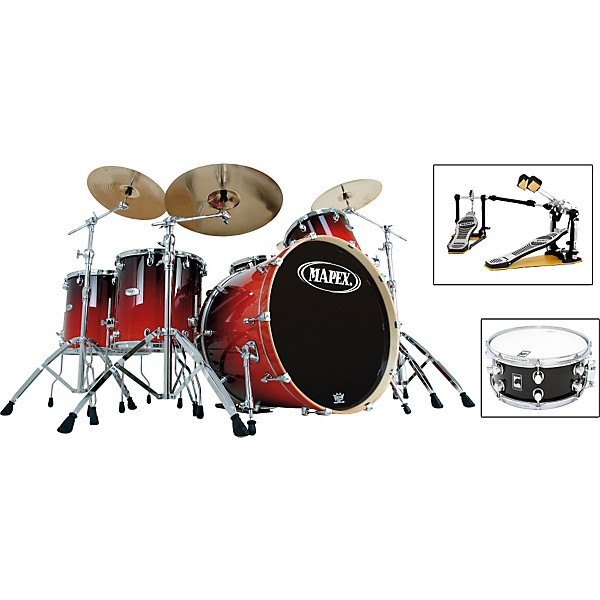 Mapex Pro M 5-Piece Rock Drum Set with Free Snare Tobacco Fade