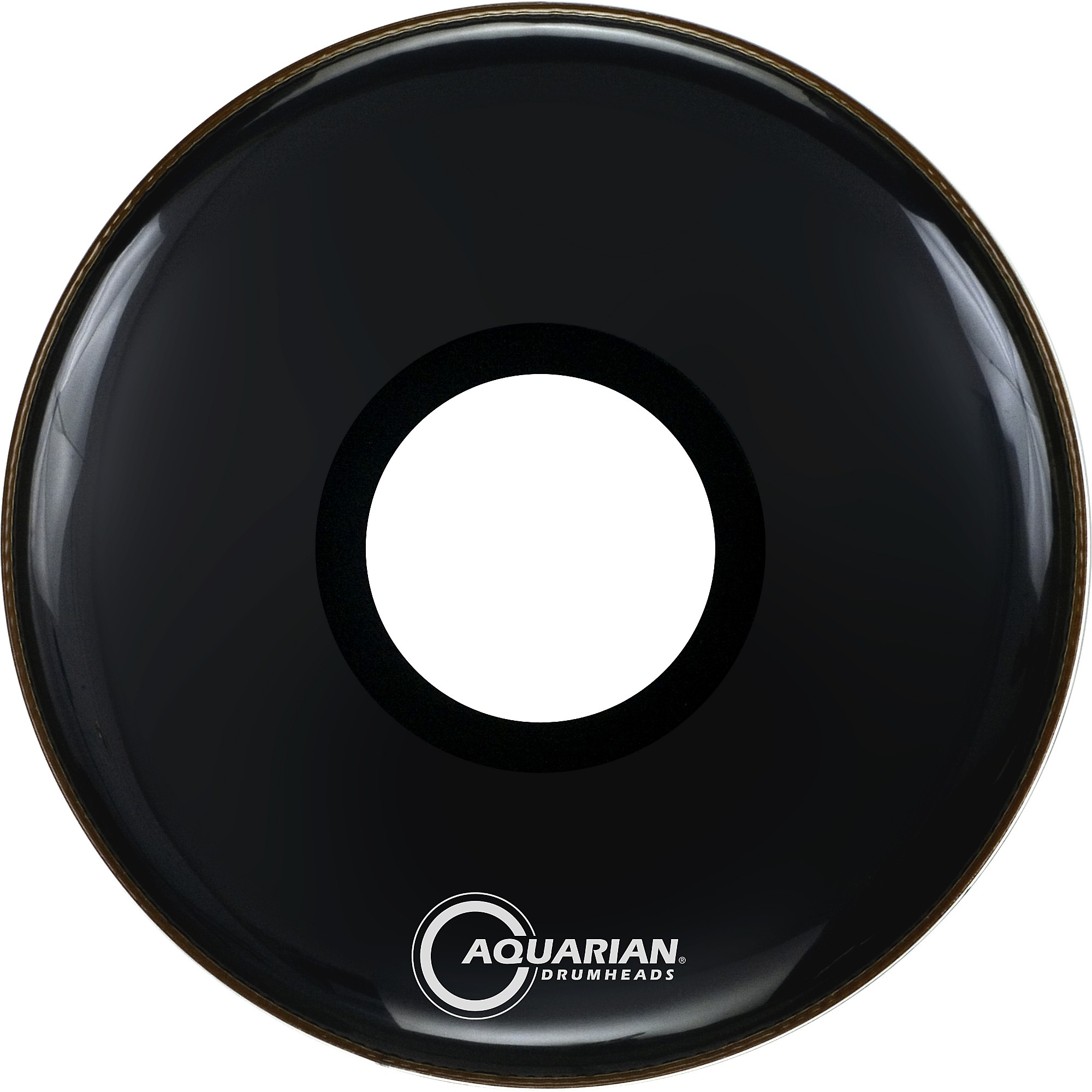 Aquarian Regulator Large Black Hole Drum Head Black 22 in