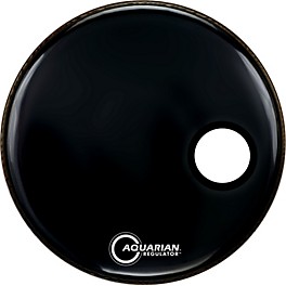 Aquarian Regulator Black Resonant Kick Drum Head Black 22 in. Aquarian Regulator Black Resonant Kick Drum Head Black 20 in.