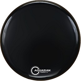 Aquarian Force II Resonant Bass Drum Head Black 20 in.