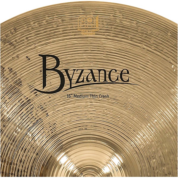 MEINL Byzance Medium Thin Crash Brilliant Cymbal 16 in.