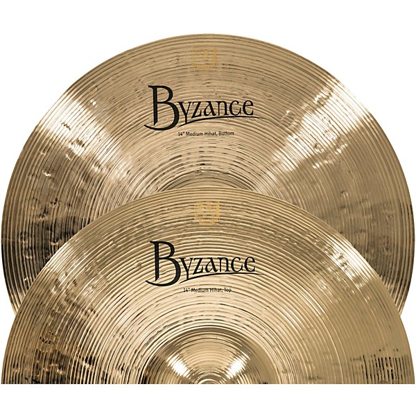 MEINL Byzance Medium Hi-Hat Brilliant Cymbals 14 in.