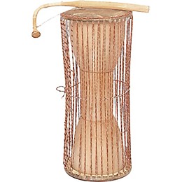 Overseas Connection Ghana Talking Drum With Stick Natural 8X15 in.