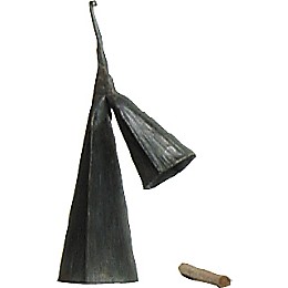 Overseas Connection Ghana Double Gonkogwe Bell With Stick Black 14 in.