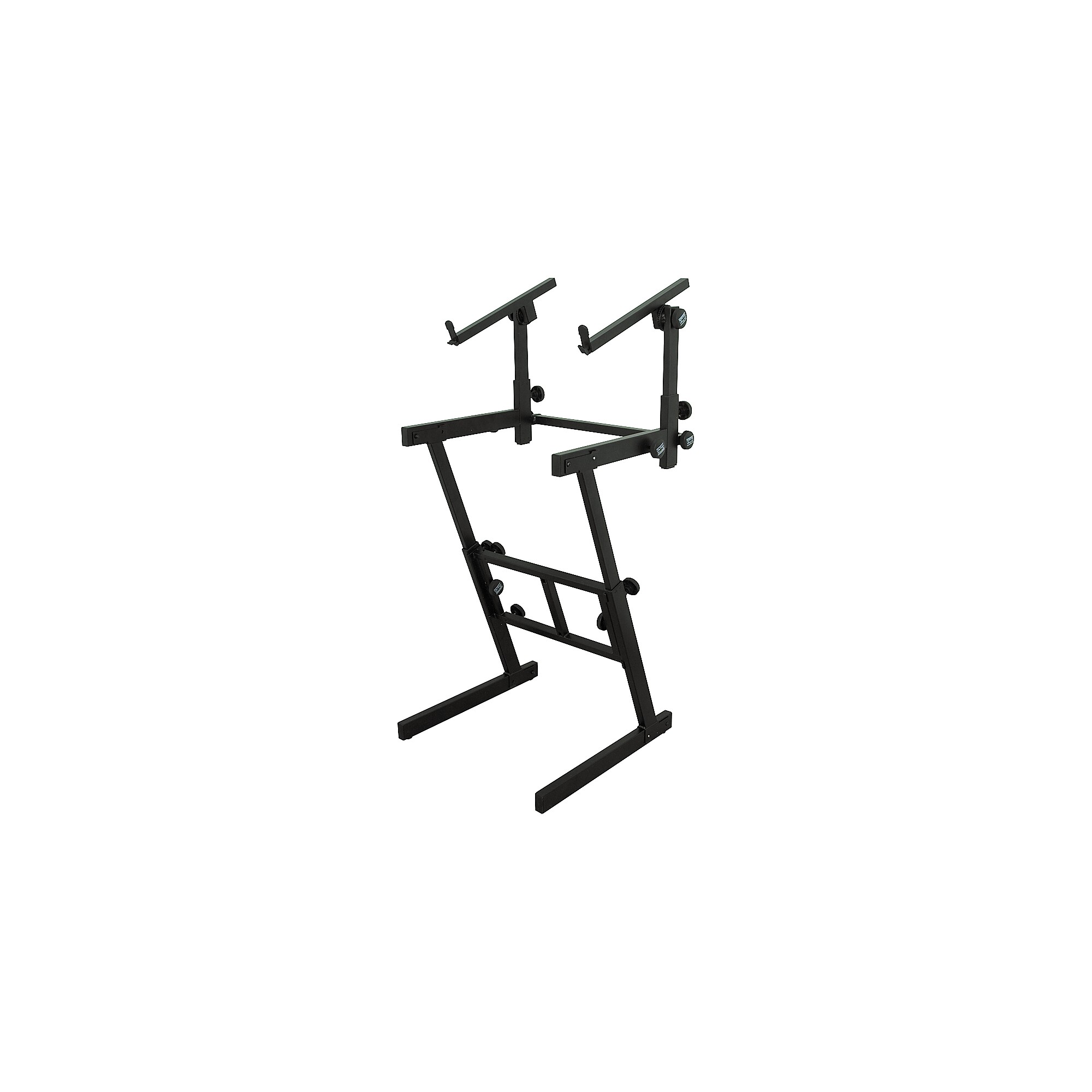 Open Box On-Stage Folding Heavy-Duty Dual-Tier Z Stand