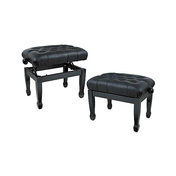 Musician's Gear Leather Concert Piano Bench Black