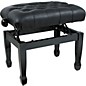 Musician's Gear Leather Concert Piano Bench Black