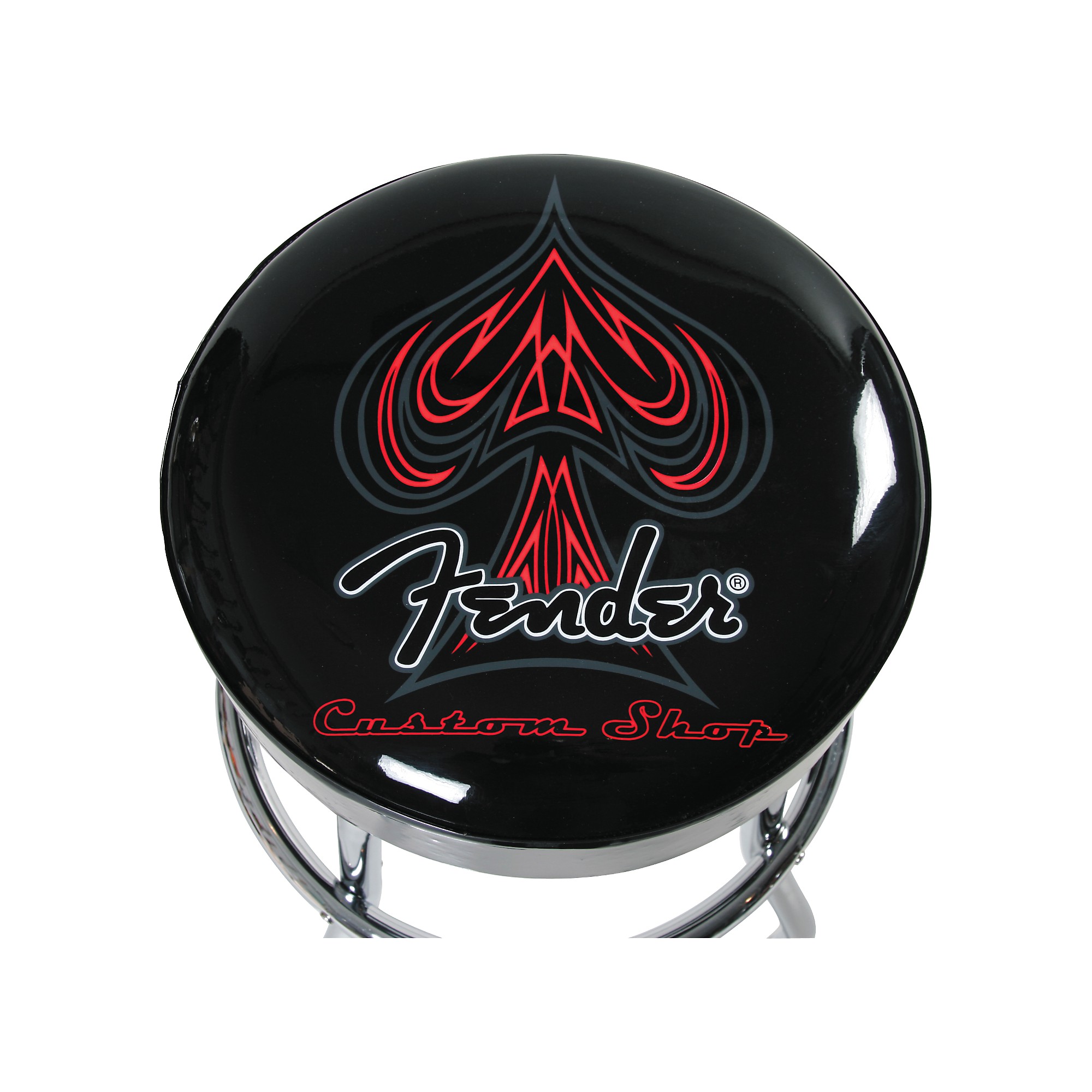 Fenderスペゲティロゴ付きバースツール　30 Fender フェンダー Spaghetti Logo Pick Pouch Barstool Black/Chrome