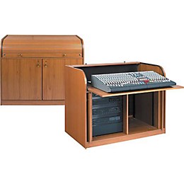 Raxxess Elite Roll-Top Rack Mixing Desk Cherry | Guitar Center