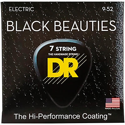 Dr Strings Extra Life Bke7-9 Black Beauties Coated Light Electric Guitar Strings 7 String Set for sale