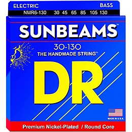 DR Strings Sunbeams NMR6-130 Medium 6-String Strings Bass Strings .130 Low B