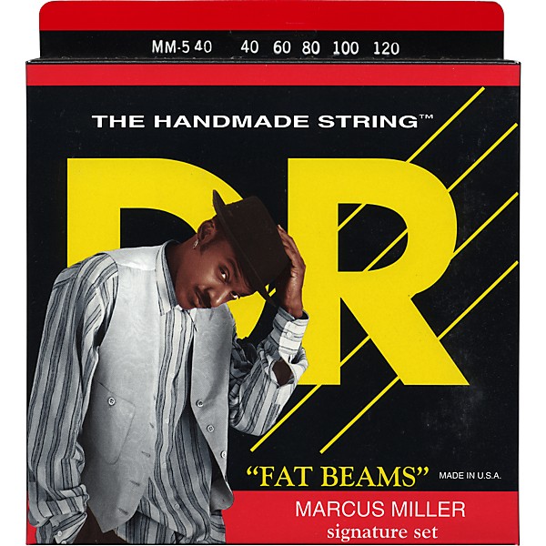 DR Strings Marcus Miller MM5-40 Fat Beams Lite 5-String Bass Strings .120 Low B