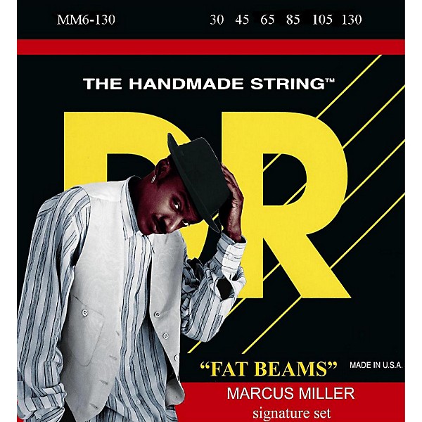 DR Strings Marcus Miller MM6-130 Fat Beams Medium 6-String Bass Strings .130 Low B