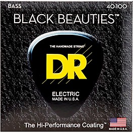 DR Strings BLACK BEAUTIES Coated 4-String Bass Light (40-100)