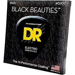 DR Strings BLACK BEAUTIES Coated 4-String Bass Light (40-100)
