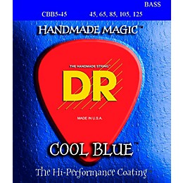 DR Strings Cool Blue Coated 5 STring Bass Medium (45-125)
