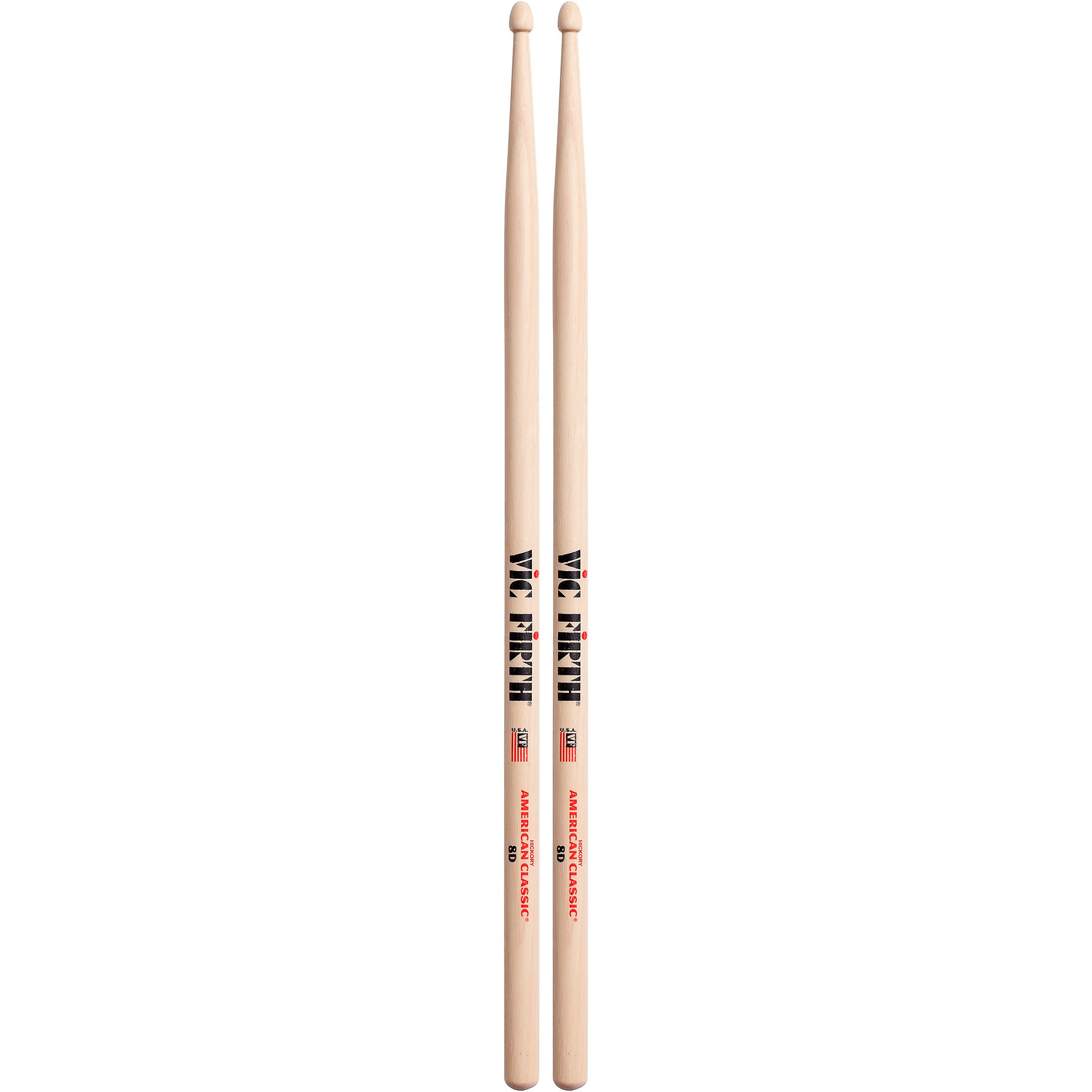 Vic Firth American Classic Hickory Drum Sticks Wood 8D | Guitar Center