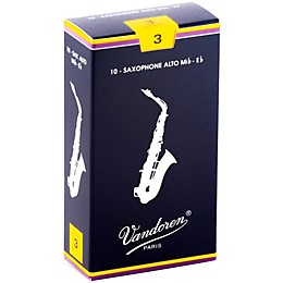 Vandoren SR21 Traditional Alto Saxophone Reeds Strength 3 Box of 10