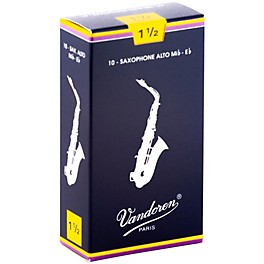 Vandoren Alto Saxophone Reeds Strength 2.5 Box of 10 Vandoren SR21 Traditional Alto Saxophone Reeds Strength 1.5 Box of 10