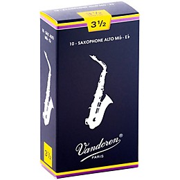 Vandoren SR21 Traditional Alto Saxophone Reeds Strength 3.5 Box of 10