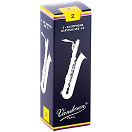 Vandoren Baritone Saxophone Reeds Strength 2 Box of 5 Vandoren Baritone Saxophone Reeds Strength 2 Box of 5