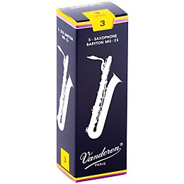 Open Box Vandoren Baritone Saxophone Reeds Level 1 Strength 3 Box of 5