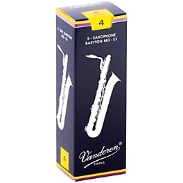 Vandoren Baritone Saxophone Reeds Strength 5 Box of 5 Vandoren Baritone Saxophone Reeds Strength 4 Box of 5