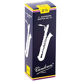 Vandoren Baritone Saxophone Reeds Strength 2 Box of 5 Vandoren Baritone Saxophone Reeds Strength 2.5 Box of 5