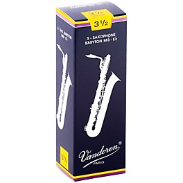 Vandoren Baritone Saxophone Reeds Strength 5 Box of 5 Vandoren Baritone Saxophone Reeds Strength 3.5 Box of 5