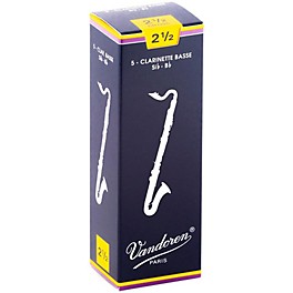 Vandoren Traditional Bass Clarinet Reeds Strength 3 Box of 5 Vandoren Traditional Bass Clarinet Reeds Strength 2.5 Box of 5