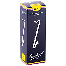 Vandoren Traditional Bass Clarinet Reeds Strength 3.5 Box of 5