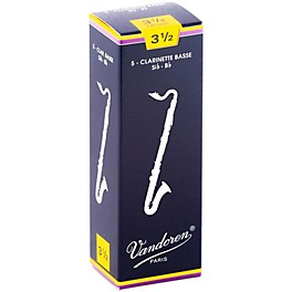 Vandoren Traditional Bass Clarinet Reeds Strength 3 Box of 5 Vandoren Traditional Bass Clarinet Reeds Strength 3.5 Box of 5