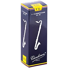 Vandoren Traditional Bass Clarinet Reeds Strength 3 Box of 5 Vandoren Traditional Bass Clarinet Reeds Strength 1.5 Box of 5