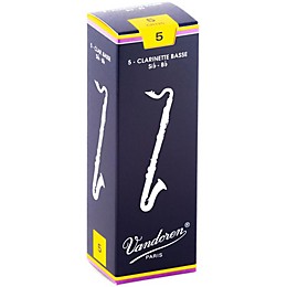 Vandoren Traditional Bass Clarinet Reeds Strength 5 Box of 5