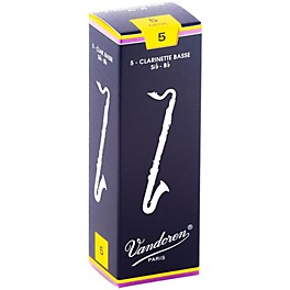 Vandoren Traditional Bass Clarinet Reeds Strength 3 Box of 5 Vandoren Traditional Bass Clarinet Reeds Strength 5 Box of 5