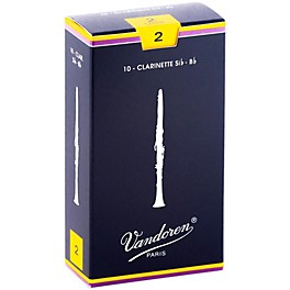 Vandoren Traditional Bb Clarinet Reeds Strength 3 Box of 10 Vandoren Traditional Bb Clarinet Reeds Strength 2 Box of 10