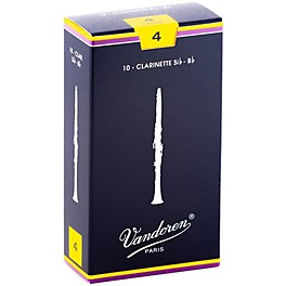 Vandoren Traditional Bb Clarinet Reeds Strength 3 Box of 10 Vandoren Traditional Bb Clarinet Reeds Strength 4 Box of 10