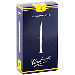 Vandoren Traditional Bb Clarinet Reeds Strength 5 Box of 10