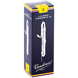 Vandoren Contra-Alto/Contrabass Clarinet Reeds Strength 3 Box of 5