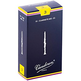 Vandoren Traditional Eb Clarinet Reeds Strength 3 Box of 10 Vandoren Traditional Eb Clarinet Reeds Strength 3 Box of 10