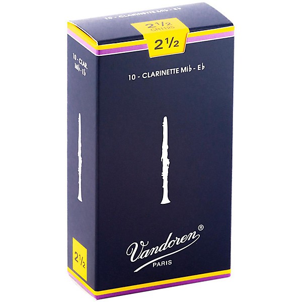 Vandoren Traditional Eb Clarinet Reeds Strength 2.5 Box of 10