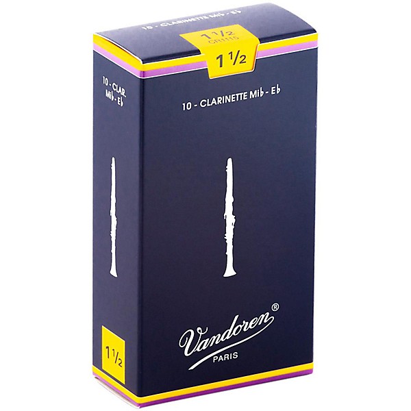Vandoren Traditional Eb Clarinet Reeds Strength 1.5 Box of 10