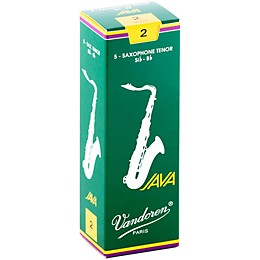 Vandoren JAVA Tenor Saxophone Reeds Strength 2 Box of 5