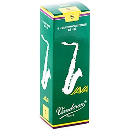 Vandoren JAVA Tenor Saxophone Reeds Strength 3 Box of 5 Vandoren JAVA Tenor Saxophone Reeds Strength 5 Box of 5